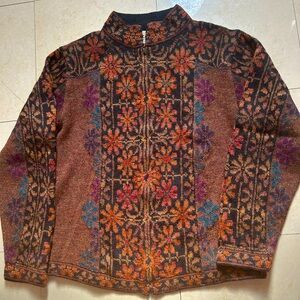 Handmade 100% Alpaca Zip-up Cardigan